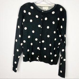 A new day black and white polka dot sweater